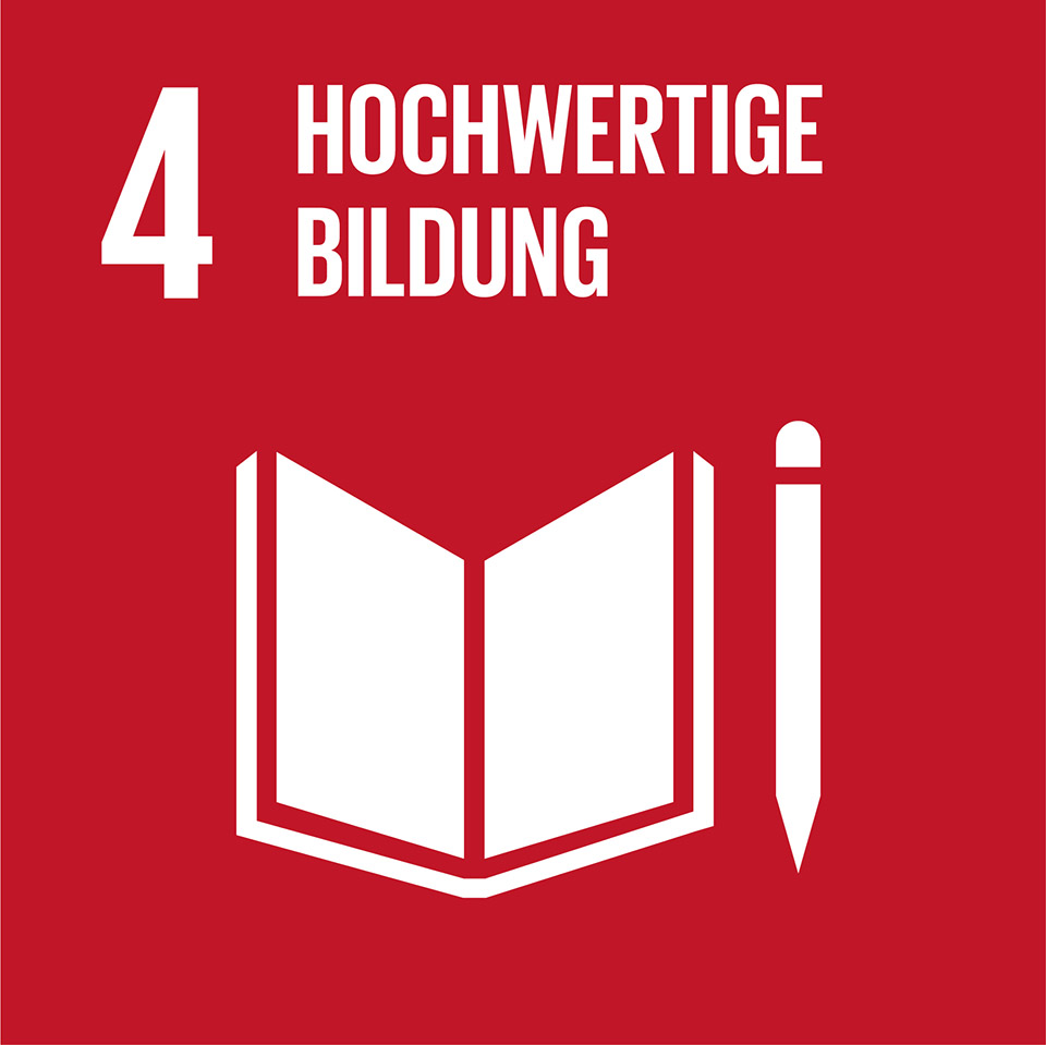 Logo SDG 4 - Hochwertige Bildung
